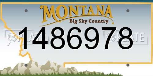 1486978 Montana License Plate