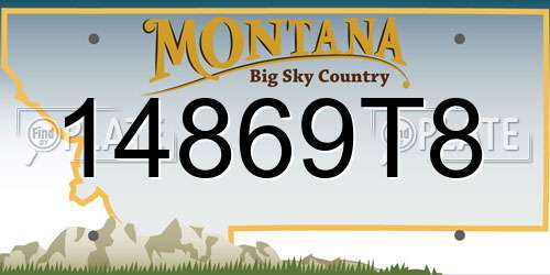 14869T8 Montana License Plate