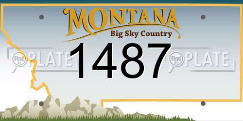 1487 Montana License Plate
