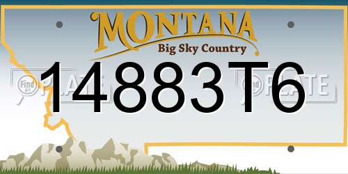 14883T6 Montana License Plate