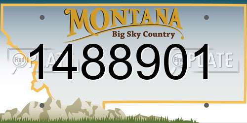 1488901 Montana License Plate