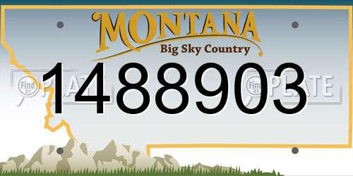 1488903 Montana License Plate