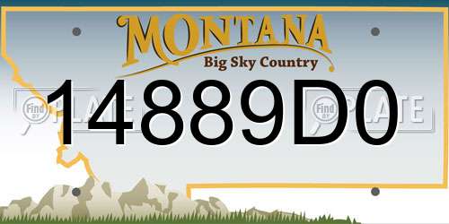 14889D0 Montana License Plate