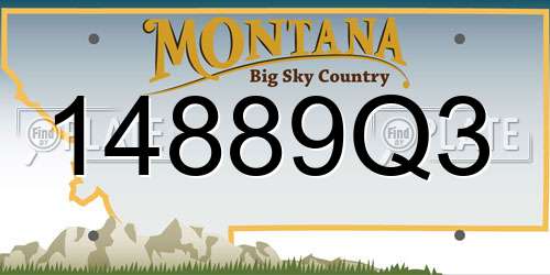 14889Q3 Montana License Plate