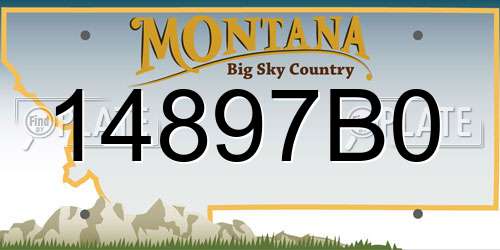 14897B0 Montana License Plate
