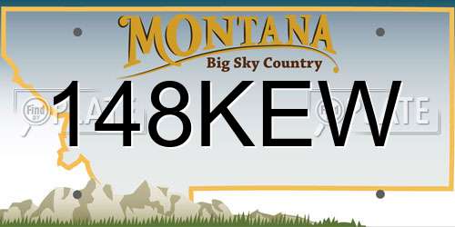 148KEW Montana License Plate