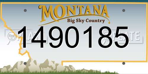 1490185 Montana License Plate