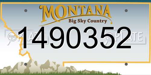 1490352 Montana License Plate