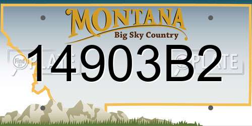 14903B2 Montana License Plate