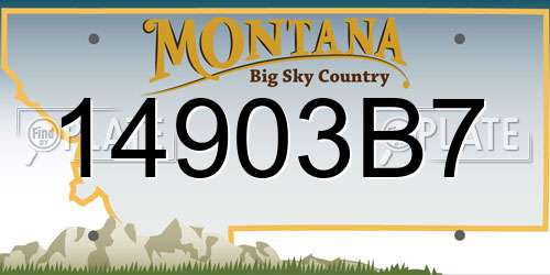 14903B7 Montana License Plate