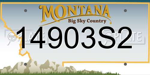 14903S2 Montana License Plate