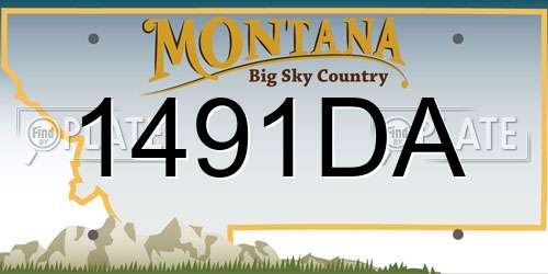 1491DA Montana License Plate