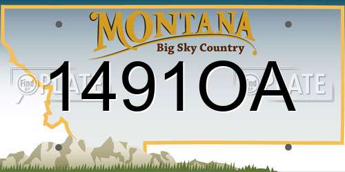 1491OA Montana License Plate