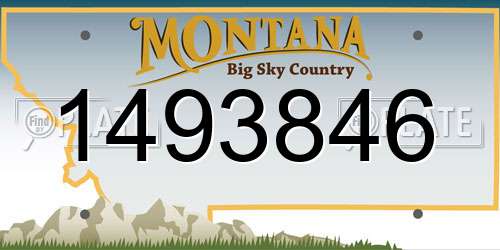 1493846 Montana License Plate