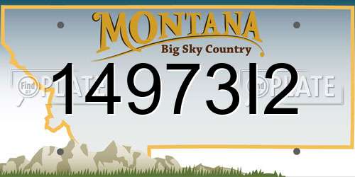 14973I2 Montana License Plate