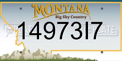 14973I7 Montana License Plate