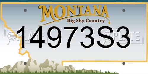 14973S3 Montana License Plate
