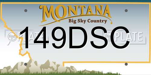 149DSC Montana License Plate