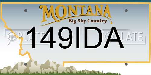 149IDA Montana License Plate