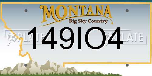 149IO4 Montana License Plate
