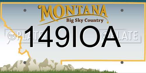 149IOA Montana License Plate