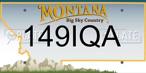 149IQA Montana License Plate