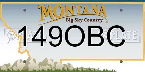 149OBC Montana License Plate