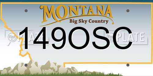 149OSC Montana License Plate