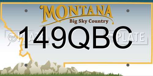 149QBC Montana License Plate