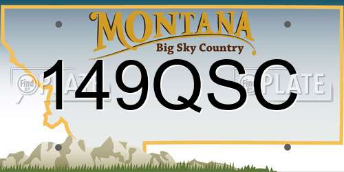149QSC Montana License Plate