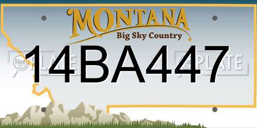 14BA447 Montana License Plate