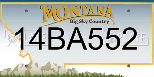 14BA552 Montana License Plate