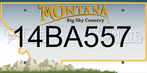 14BA557 Montana License Plate
