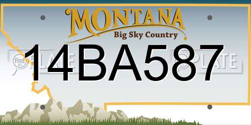 14BA587 Montana License Plate
