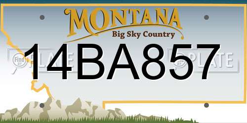 14BA857 Montana License Plate