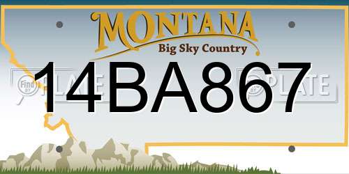 14BA867 Montana License Plate