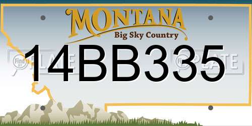 14BB335 Montana License Plate
