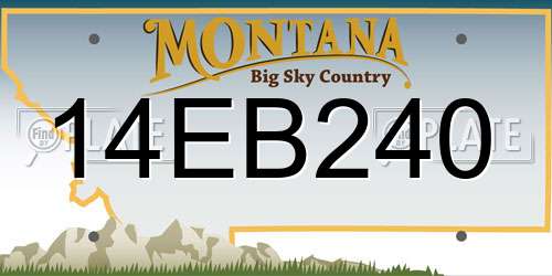 14EB240 Montana License Plate