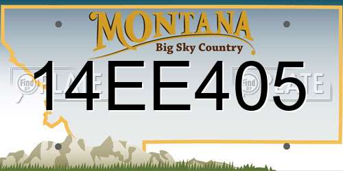 14EE405 Montana License Plate