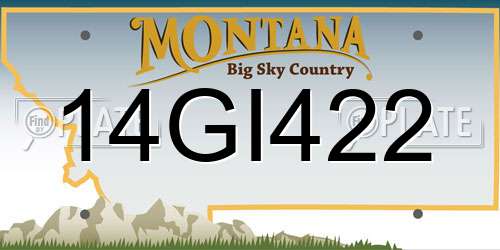 14GI422 Montana License Plate