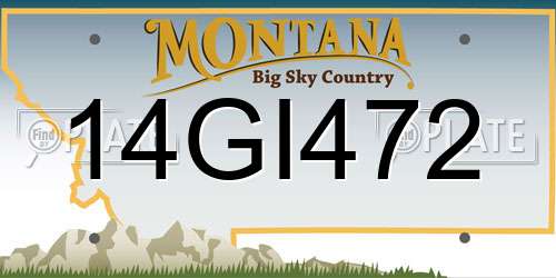 14GI472 Montana License Plate