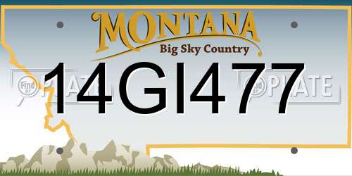 14GI477 Montana License Plate