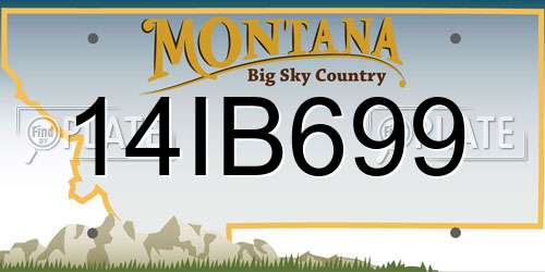 14IB699 Montana License Plate