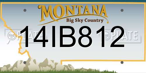 14IB812 Montana License Plate
