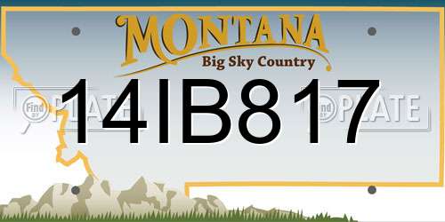 14IB817 Montana License Plate