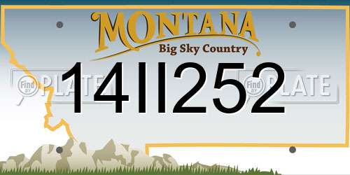 14II252 Montana License Plate