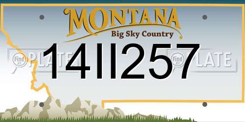 14II257 Montana License Plate