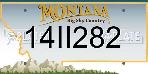 14II282 Montana License Plate