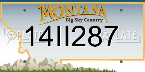 14II287 Montana License Plate