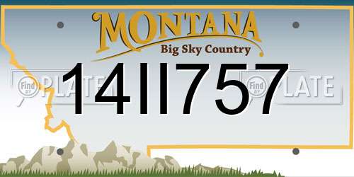 14II757 Montana License Plate